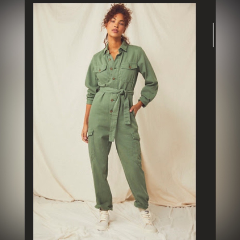 Free People Green Troy Coverall